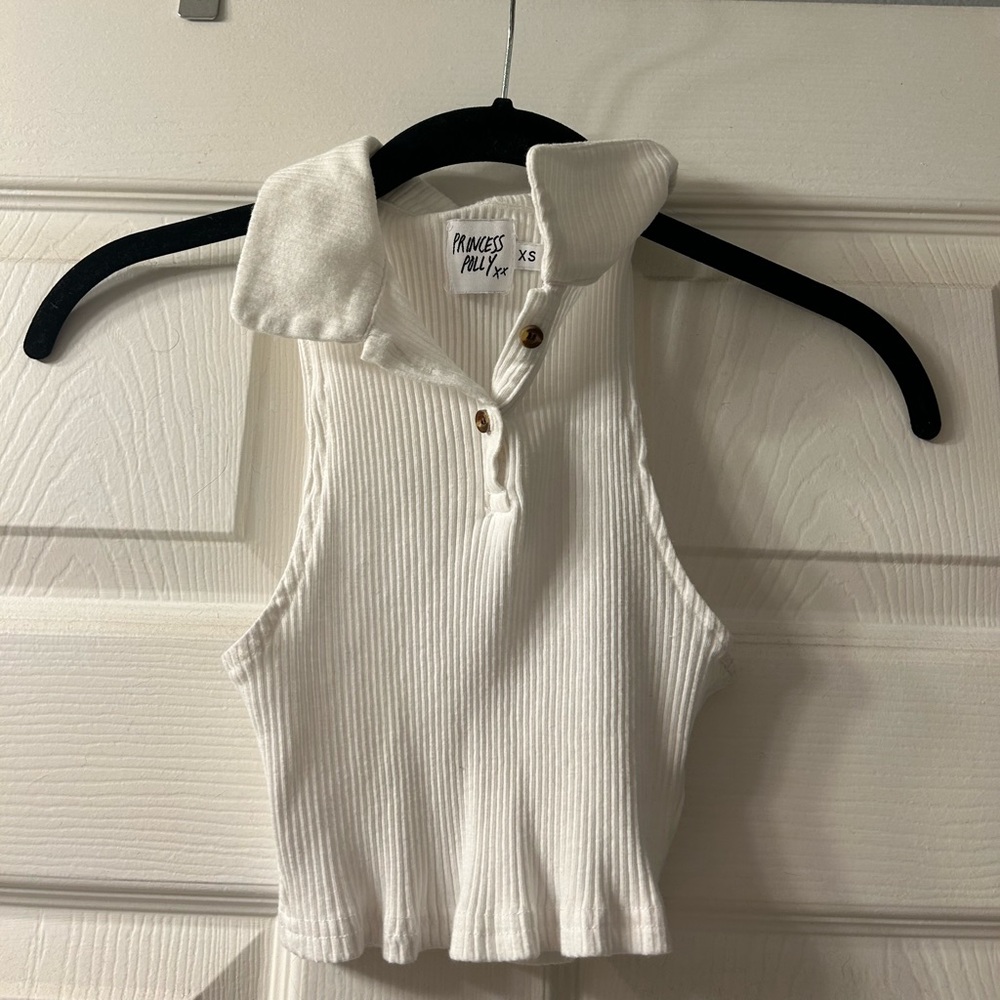 Cropped COLLARED Golf Tank